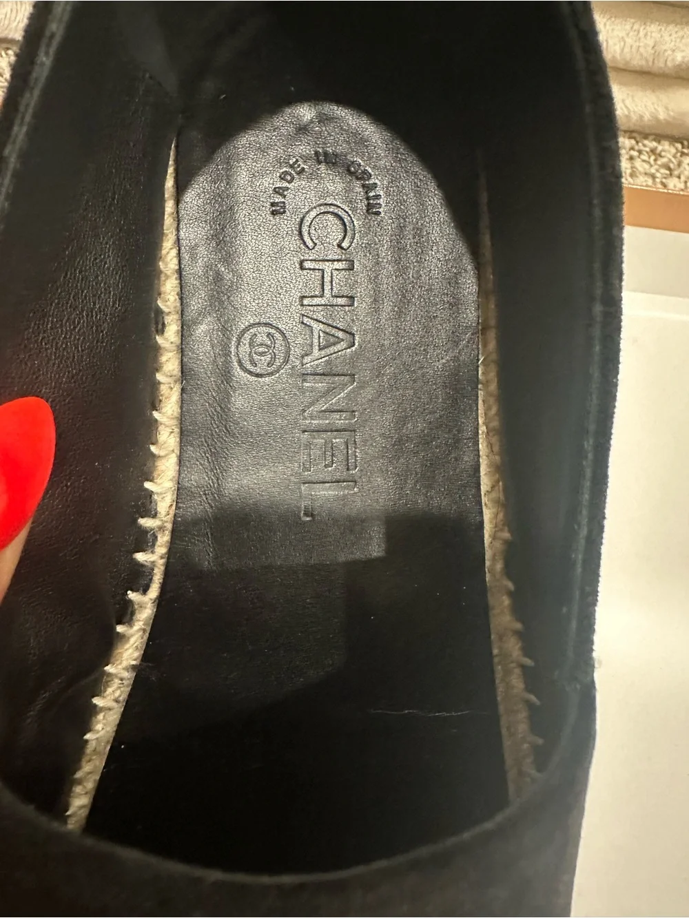 CHANEL espadrilles black